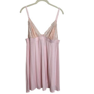 Jezebel Womens Demure Chemise XL Pink Babydoll Lingerie Coquette Sexy